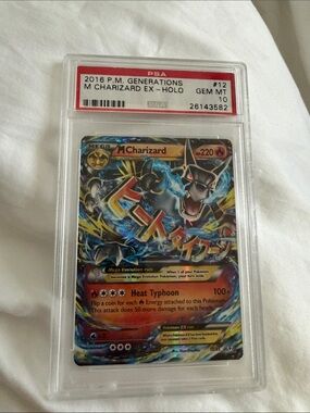 Pokemon M Charizard EX Holo Card - Black/Red/Blue